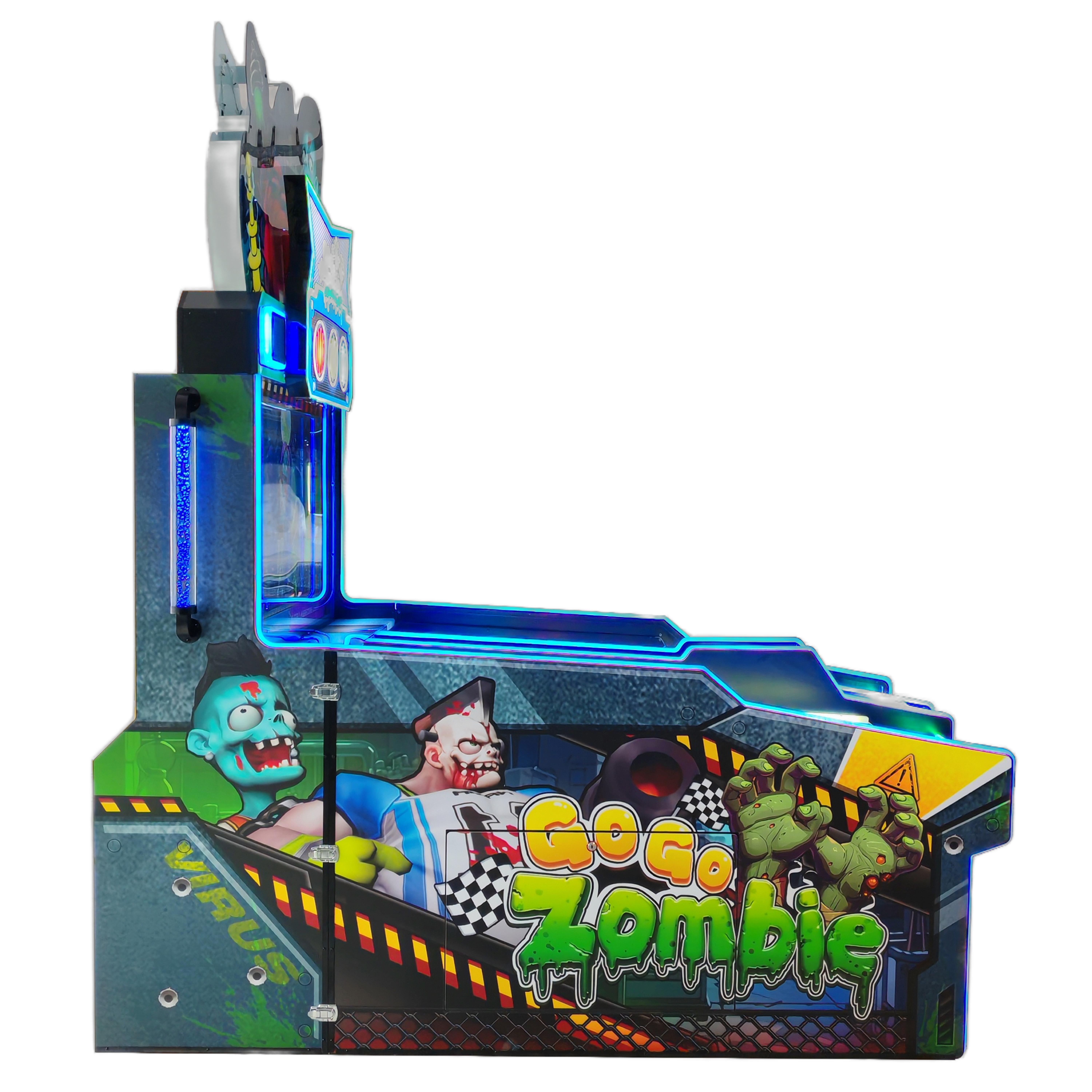 GOGO ZOMBIE 2 Player Arcade Redemption Game / Ball Toss Challenge | High-Speed Scoring Race with NOS Bonus
