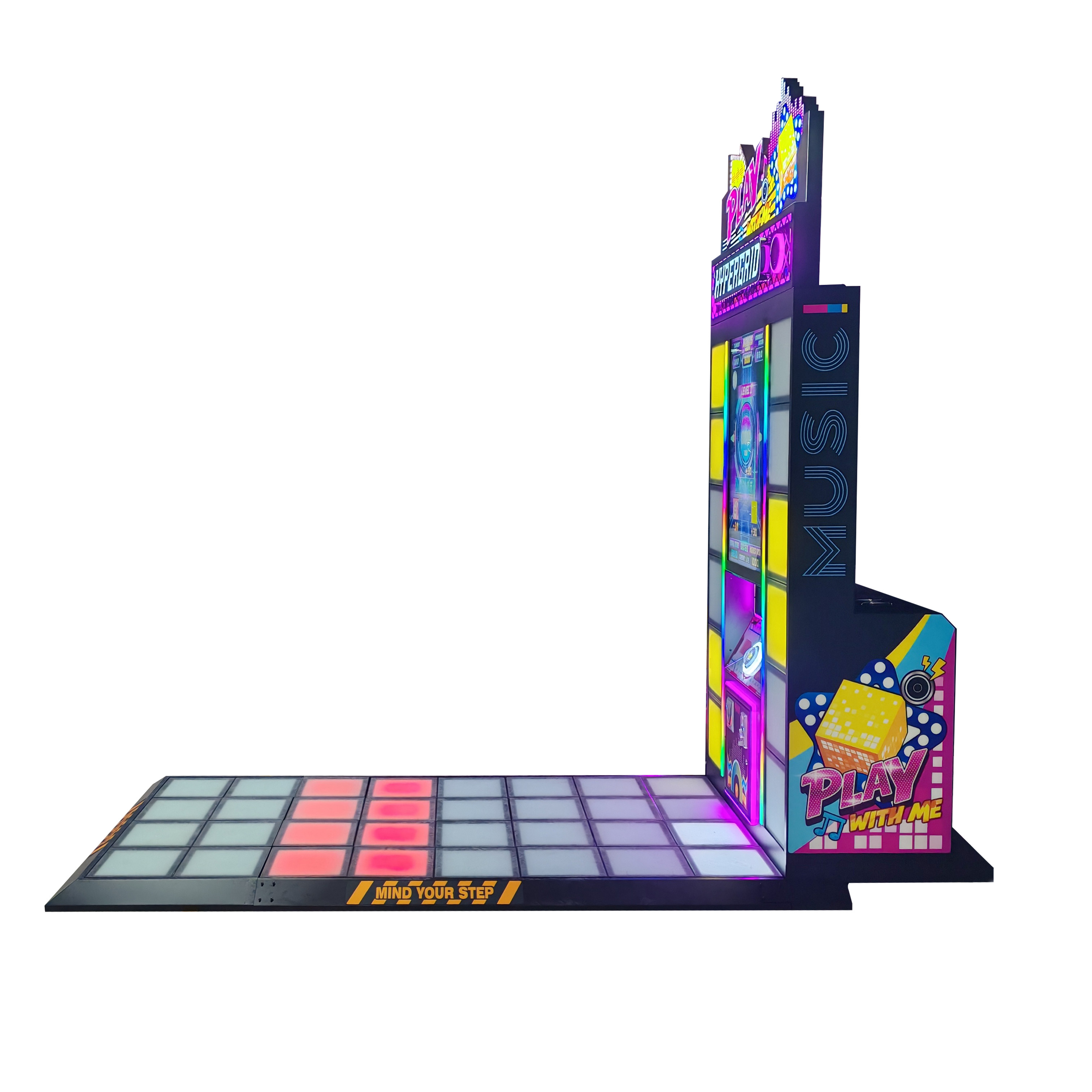 Hyper Grid Arcade Redemption Game | Photo-Aiming Challenge with Interactive Floor Grid