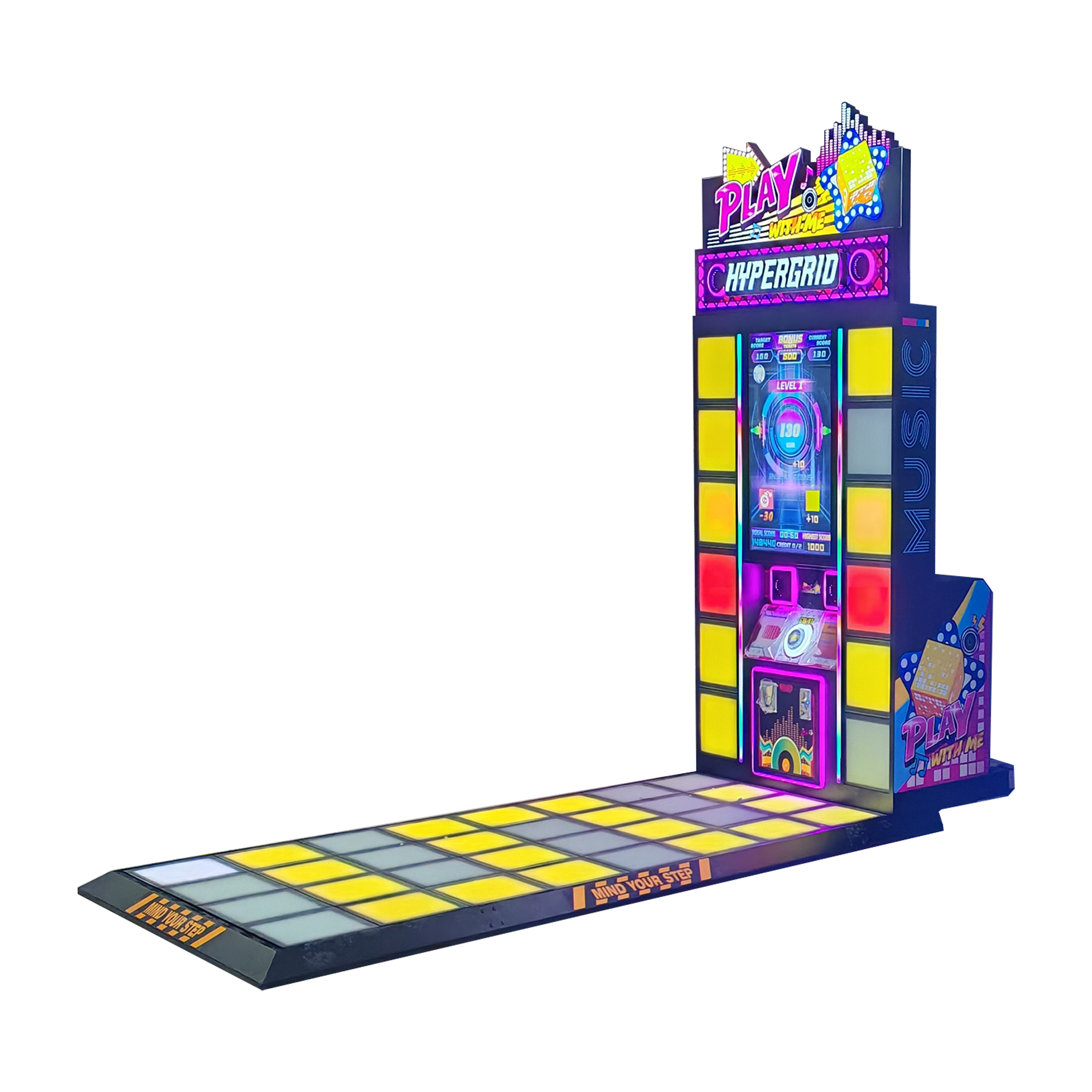 Hyper Grid Arcade Redemption Game | Photo-Aiming Challenge with Interactive Floor Grid