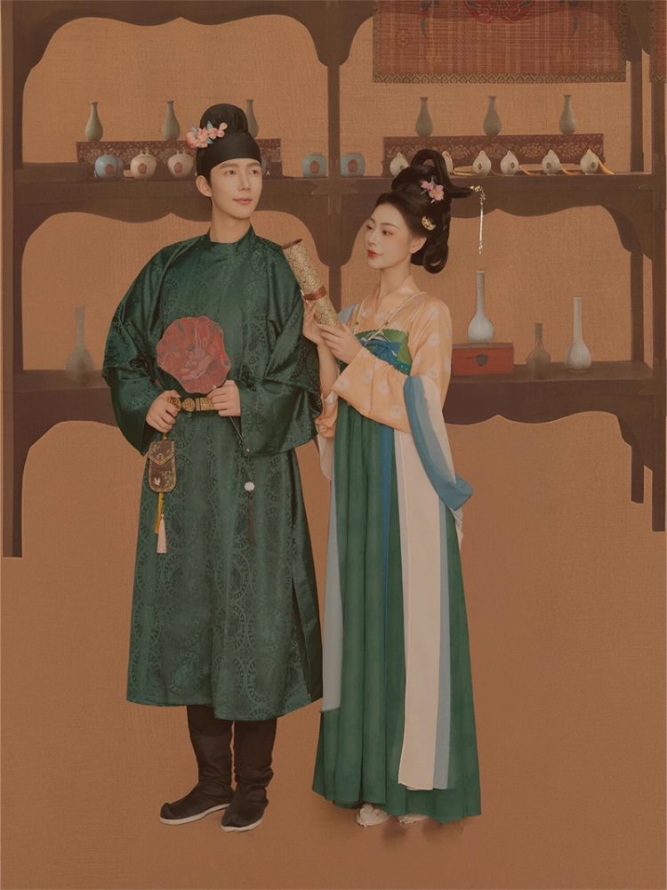 Ancient Chinese Bride Groom Wedding Hanfu for Hot Drama Flourished Peony Guo Se Fang hua Male Female Wedding Dress Delicate Costume w Hair Accessories Hat