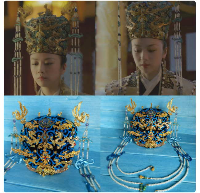 Big Historical Drama Ming Dynasty Actress Sun Ruowei Empress Costume Exquisite Embroidered Queen Hanfu with Long Tail Multi-designs Hand Beading