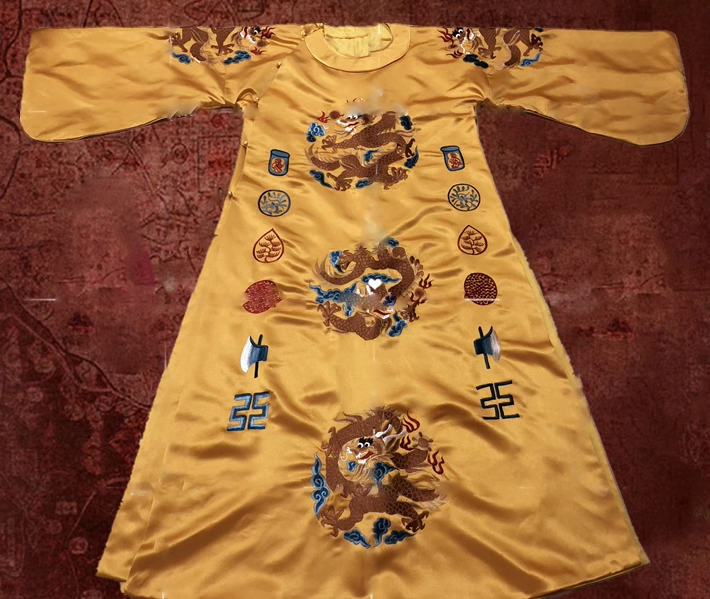 Historical Drama Ming Dynasty Emperor Costume Royal Yellow Dragon Robe Embroidered Hanfu Long Gown for King and Prince Zhu Di Multi Color Single-sided and Double-sided Embroidery Male Wear