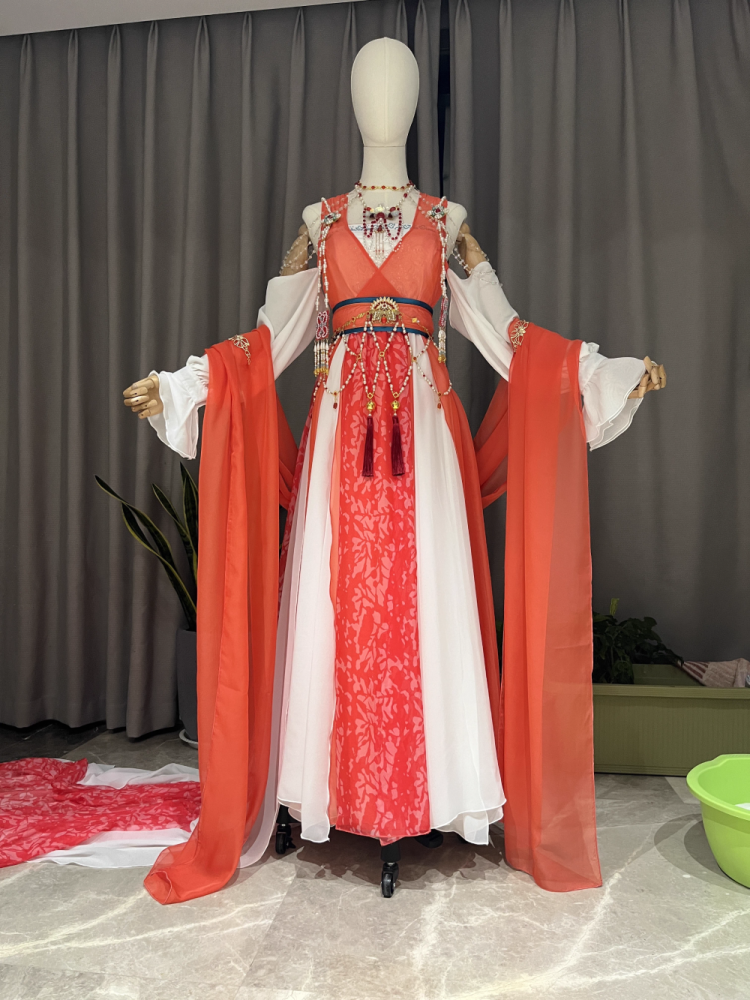 Fairy Drama Hanfu for TV Play Till The End of The Moon Actress Same Design Female Costume Ye XiWu Simplified Version Thematic Photography Hanfu