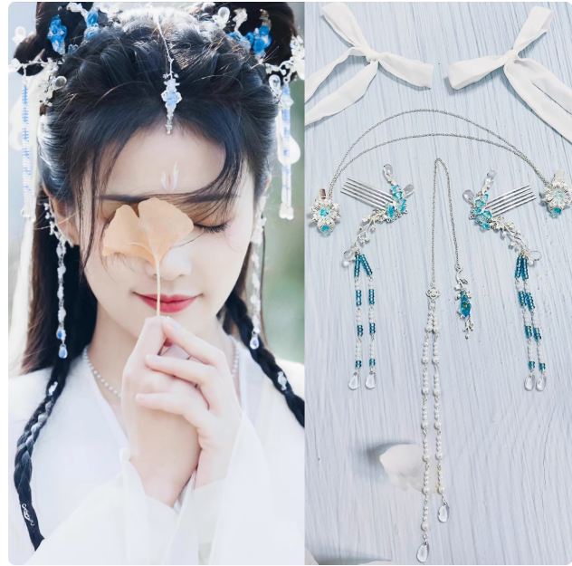 Ancient Chinese Fairy Drama Hanfu Exquisite High Quality Costume for TV Till The End of The Moon Bai Lu Same Design Female Photography Stage Performance Wear