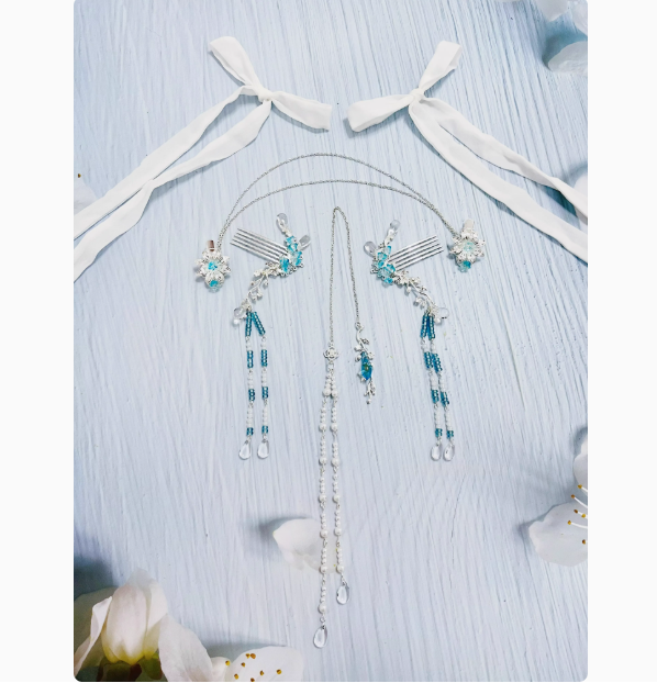 Ancient Chinese Fairy Drama Hanfu Exquisite High Quality Costume for TV Till The End of The Moon Bai Lu Same Design Female Photography Stage Performance Wear