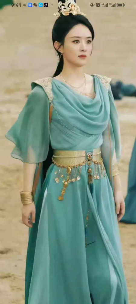 The Legend of ShenLi Immortal Costume for Actress Zhao LiYin Female Performance Hanfu Fairy Dress High Quality with Various Hair Accessories Head Piece Earrings