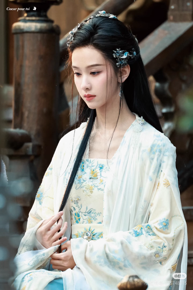 Guo JingMing New Drama Veil of Shadows Beautiful Women Fairy Costume Aesthetic Female Hanfu Delicate Embroidery Super High Quality Cloth Material Super Fairy Design Dress Performance Photography Super Pretty