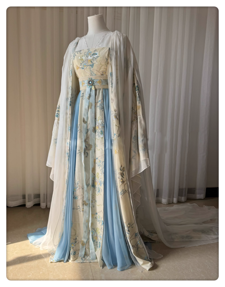 Guo JingMing New Drama Veil of Shadows Beautiful Women Fairy Costume Aesthetic Female Hanfu Delicate Embroidery Super High Quality Cloth Material Super Fairy Design Dress Performance Photography Super Pretty