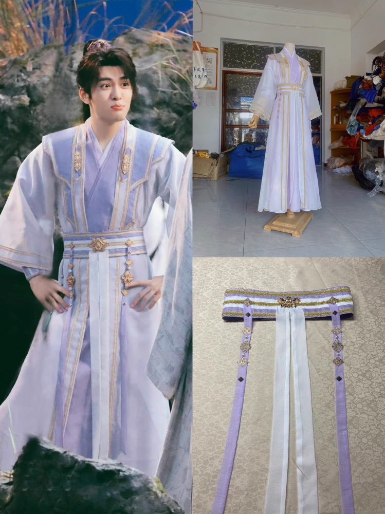 Hot Drama Lian Hua Lou Mysterious Lotus Casebook Male Costume ChengYi Stage Performance Drama Hanfu Swordmen Martial Arts Play Wear Photography