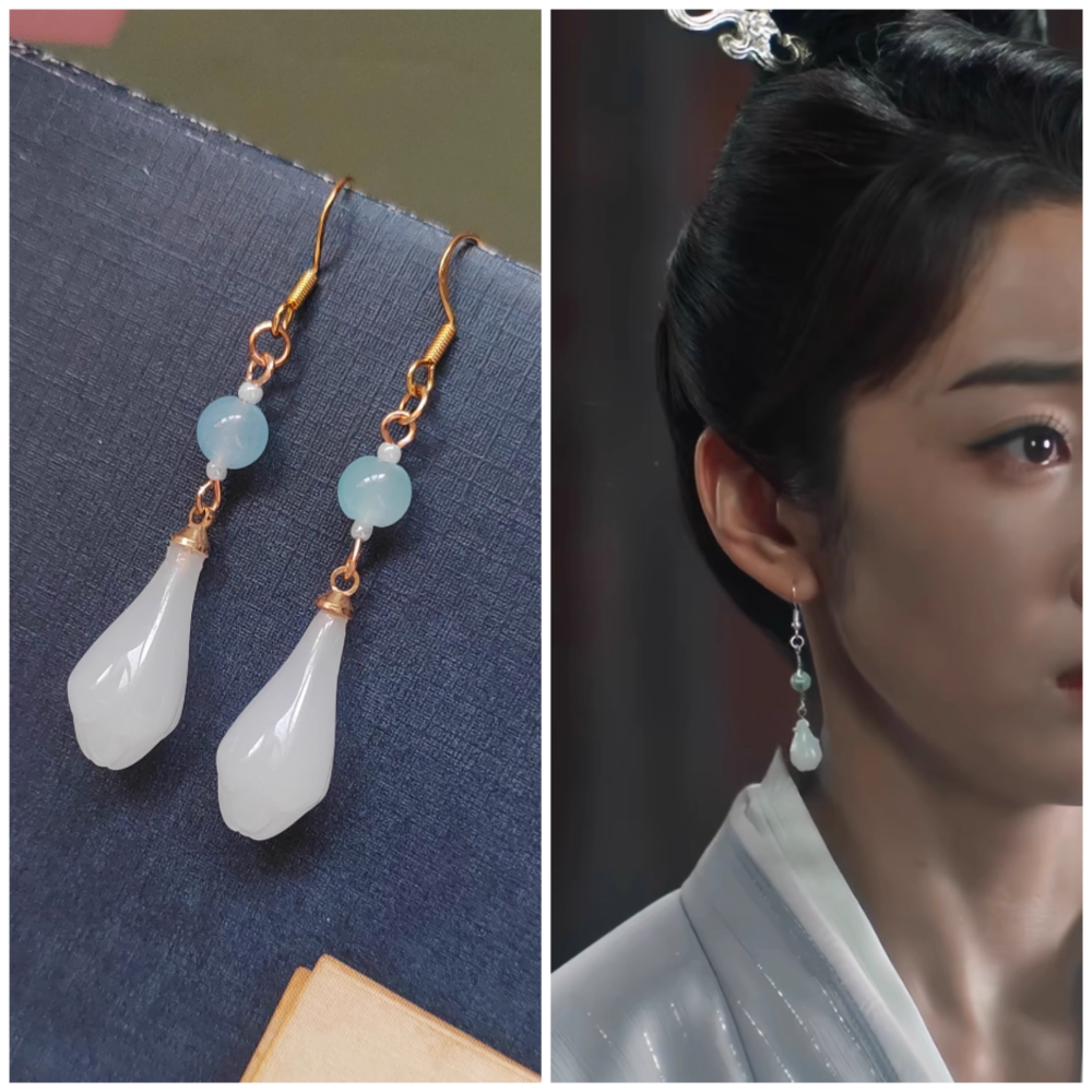 The Legend of ShenLi Immortal Costume for Actress Zhao LiYin Female Performance Hanfu Fairy Dress High Quality with Various Hair Accessories Head Piece Earrings