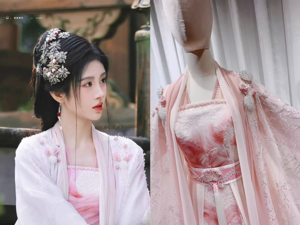 Guo JingMing New Drama Veil of Shadows Beautiful Women Fairy Costume Aesthetic Female Hanfu Delicate Embroidery Super High Quality Cloth Material Super Fairy Design Dress Performance Photography Super Pretty