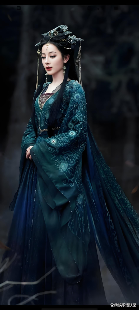 Ancient Chinese Costume Drama Hanfu for Newest Drava Mu Xi Ci Love Beyond the Grave Dili Reba Same Design King of Ghost Swordlady Cool High Quality Delicate Hanfu Performance Costume Ancient Chinese Style Female Dress Gu Zhuang