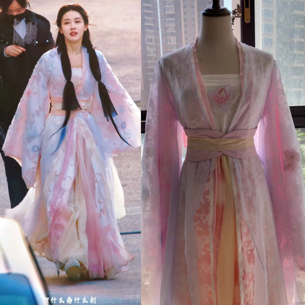 New Drama Fangs of Fortune Actress Chen Duling Same Design Female Costume High Quality Clothing Hanfu Ancient Chinese Style Fairy Costume with Delicate Embroidery Beading Female Dress Stage Performance Wear