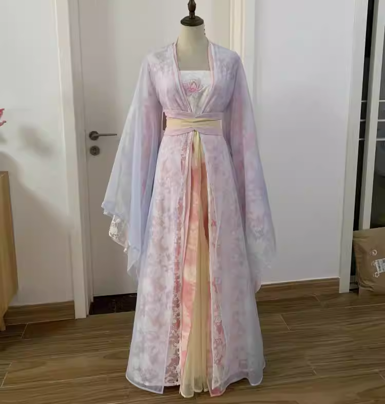 New Drama Fangs of Fortune Actress Chen Duling Same Design Female Costume High Quality Clothing Hanfu Ancient Chinese Style Fairy Costume with Delicate Embroidery Beading Female Dress Stage Performance Wear