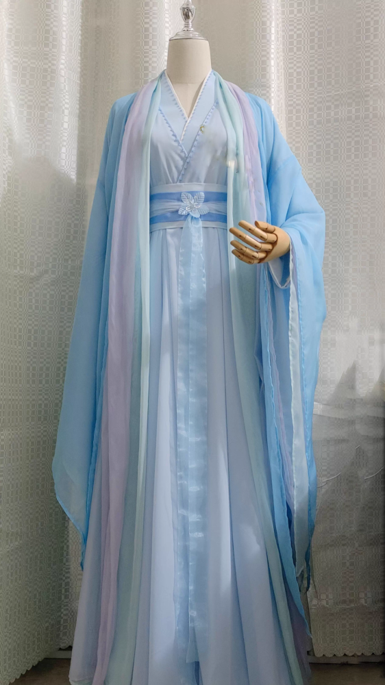 New Drama Fangs of Fortune Actress Chen Duling Same Design Female Costume High Quality Clothing Hanfu Ancient Chinese Style Fairy Costume with Delicate Embroidery Beading Female Dress Stage Performance Wear