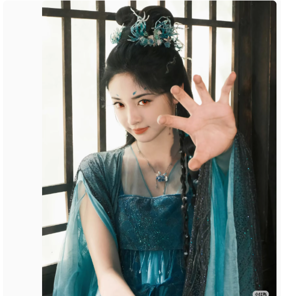 Fox Matchmaker Series Huai Shui Zhu Ting Green Bamboo Embroidery Hanfu Ancient Chinese Fairy Female Drame Hanfu Actress Liu Shishi Stage Performance Costume Dress