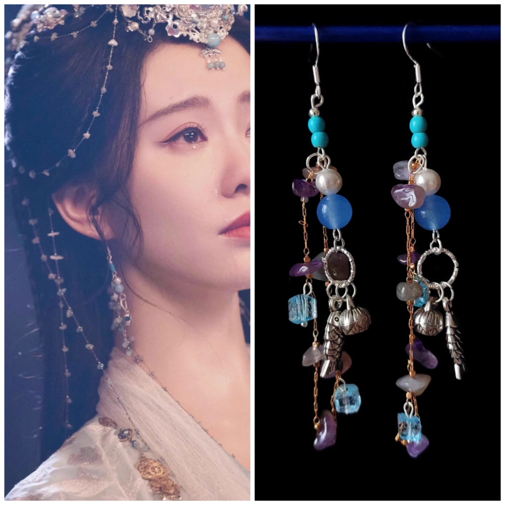 Fox Matchmaker Series Huai Shui Zhu Ting Green Bamboo Embroidery Hanfu Ancient Chinese Fairy Female Drame Hanfu Actress Liu Shishi Stage Performance Costume Dress