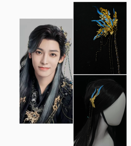 Fox Fairy Matchmaker Series Huai Shui Bamboo Pavilion Actress Same Design Hair Accessories Hair Jewelry for Hanfu Drama