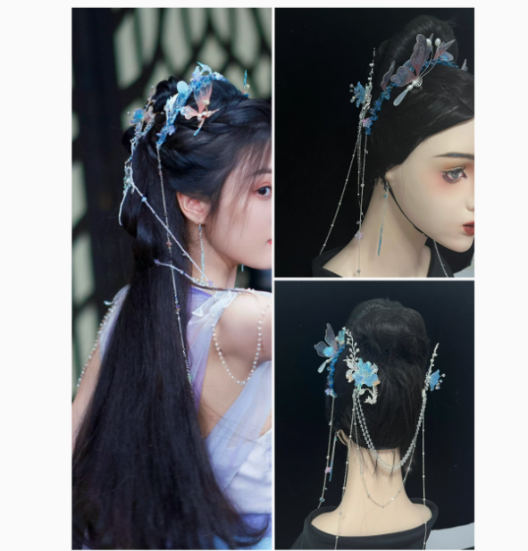 Fox Fairy Matchmaker Series Huai Shui Bamboo Pavilion Actress Same Design Hair Accessories Hair Jewelry for Hanfu Drama