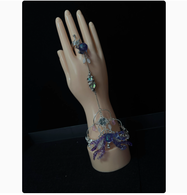 Ancient Chinese Fairy Sword Drama Moonlight Mystique Same Design Hair Accessory Original Resin 3D Printed Head Jewelry Female Hanfu Costume Headpiece Bai Yue Fan Xing BaiLu Fairy Hair Jewelry and Costume