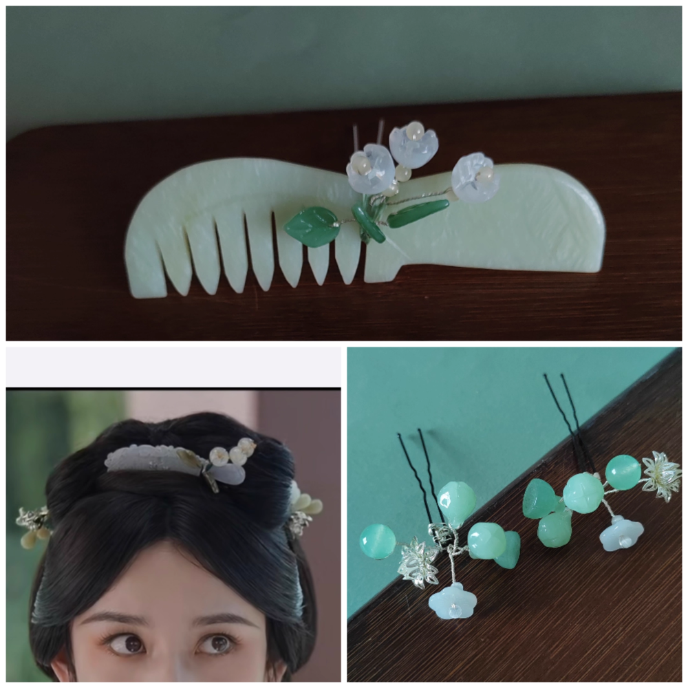 Hot Drama The Prisoner of Beauty Ancient Chinese Hanfu Costume Qin Han Dynasty Princess Rich Lady Wear Zhe Yao Song Zu'Er Same Design Female Dress and Delicate Handmade Hair Accessory Hair Jewelry Set Hair Combs Hairpiece Performance Thematic Photography