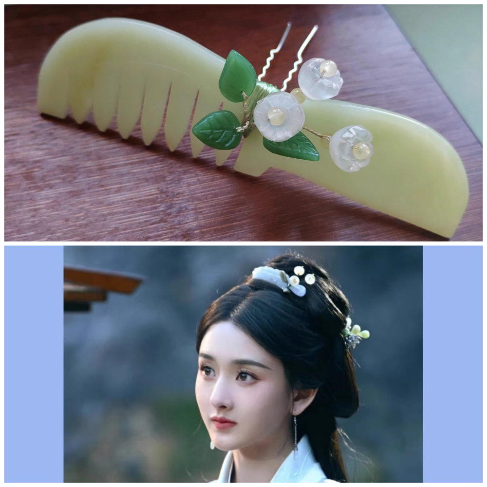 Hot Drama The Prisoner of Beauty Ancient Chinese Hanfu Costume Qin Han Dynasty Princess Rich Lady Wear Zhe Yao Song Zu'Er Same Design Female Dress and Delicate Handmade Hair Accessory Hair Jewelry Set Hair Combs Hairpiece Performance Thematic Photography