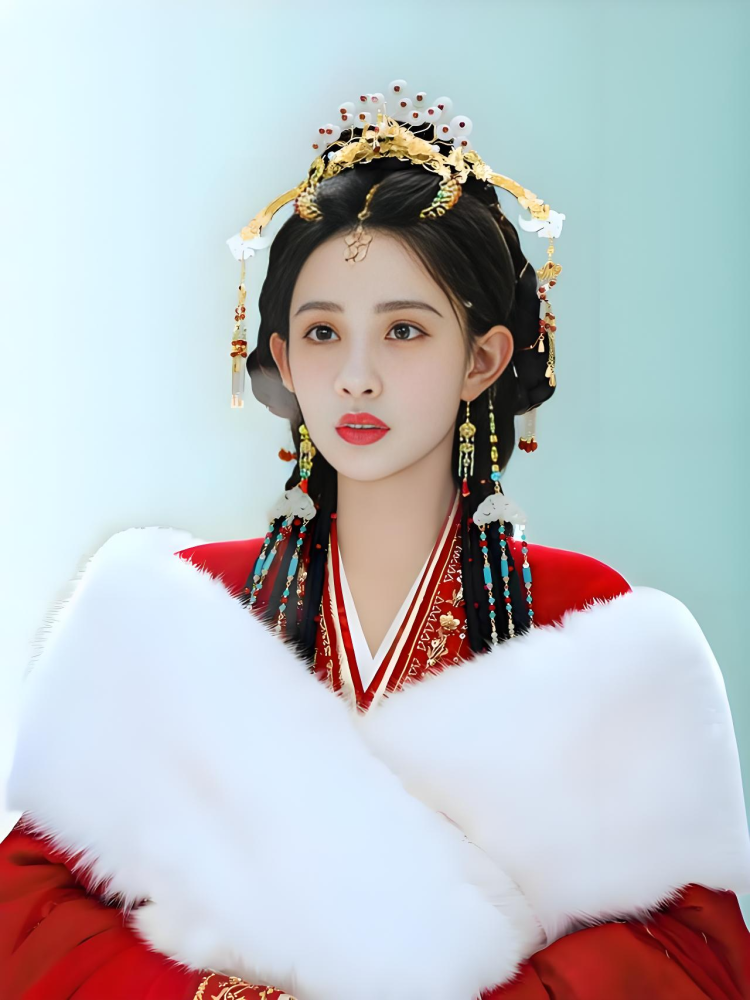 Tao Hua Ying Jiang Shan New Drama Princess Tao Hua Meng ZiYi Female Hanfu Hair Accessory Ancient Chinese Costume Hair Jewelry Handmade Original Hair Piece