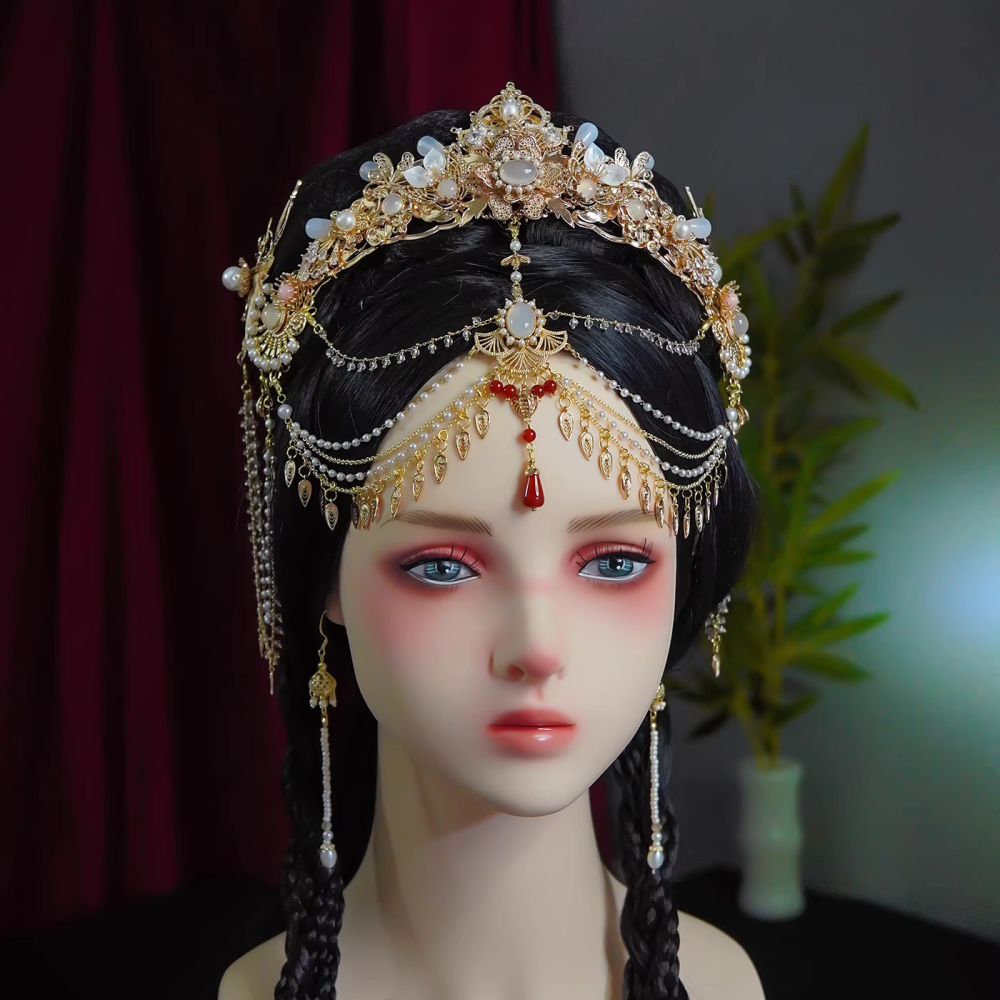 Tao Hua Ying Jiang Shan New Drama Princess Tao Hua Meng ZiYi Female Hanfu Hair Accessory Ancient Chinese Costume Hair Jewelry Handmade Original Hair Piece