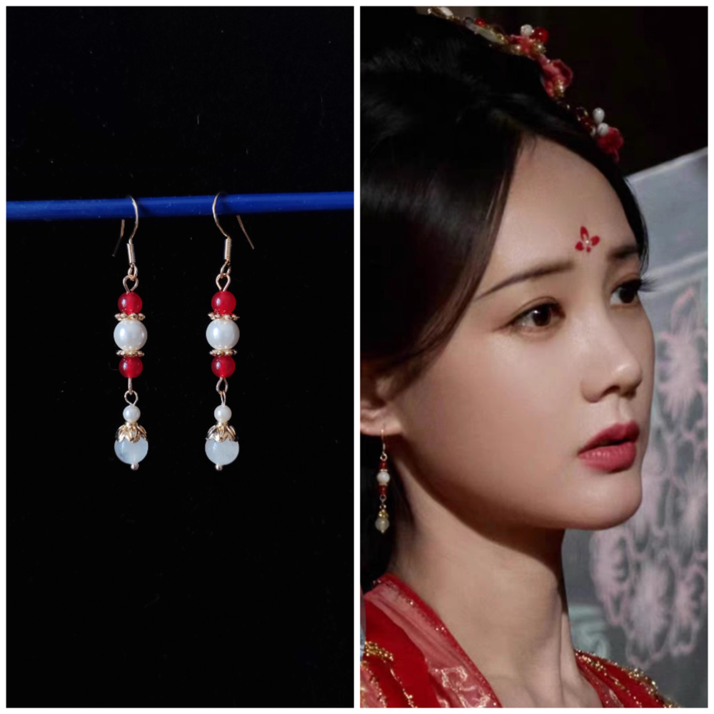 Latest Drama A Dream Within A Dream Actress Li YiTong Same Design Hair Accessories Shu Juan Yi Meng Ancient Chinese Hanfu Accessories Hair Jewelry Set Handmade Delicate Natural Stones Hair Sticks Combs