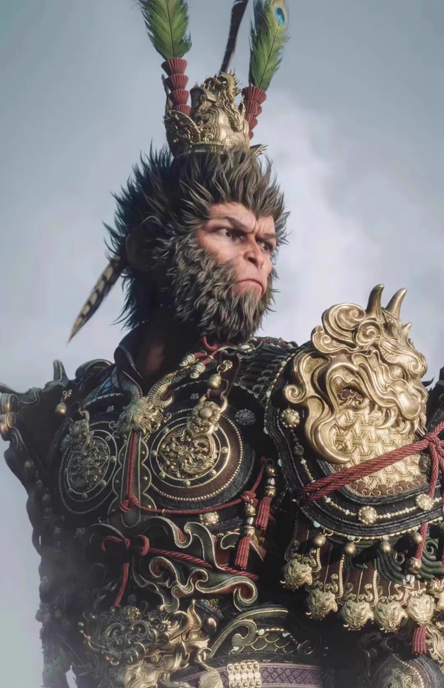 Big Mobile Game Computer Game Black Myth Wu Kong Monkey King Cosplay Costume All Metal High Quality High Original Armour Spider Spirit Cosplay Hanfu Black Swordman Unisexual Costume Hanfu