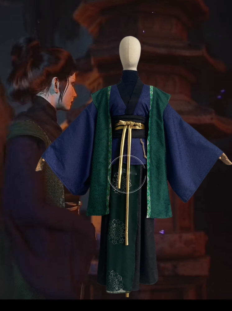 Big Mobile Game Computer Game Black Myth Wu Kong Monkey King Cosplay Costume All Metal High Quality High Original Armour Spider Spirit Cosplay Hanfu Black Swordman Unisexual Costume Hanfu