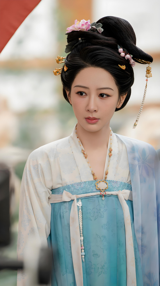 Guo Se Fang Hua Flourished Peony Drama Costume Ancient Chinese Tang Dynasty Folk People Princess Prince Clothing Actress Yang Zi Actor Li Xian Heavy Embroidered and Print High Waist Ruqun Stage Performance Hanfu Classical Dance Hanfu