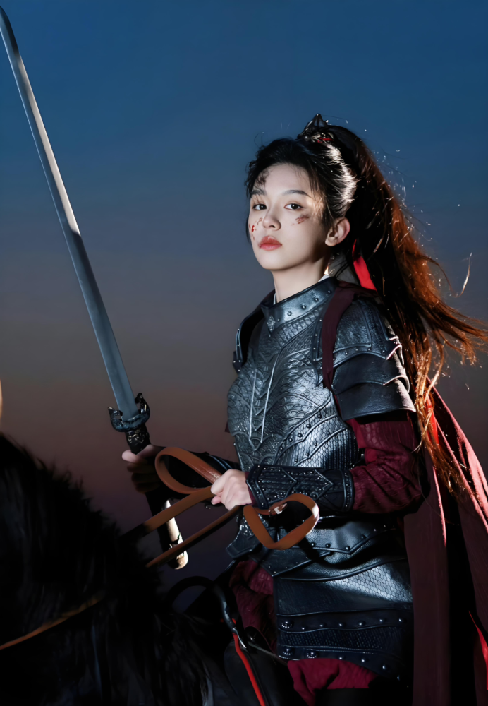 Jin Yue Ru Ge Legend of The Female General Drama Costume Ancient Chinese General's Armour Actor Cheng Lei Actress Zhou Ye Couple Lovers' Photography Cosplay Hanfu Delicate Embroidery High Quality Original Drama Design Chinese Hanfu Clothing