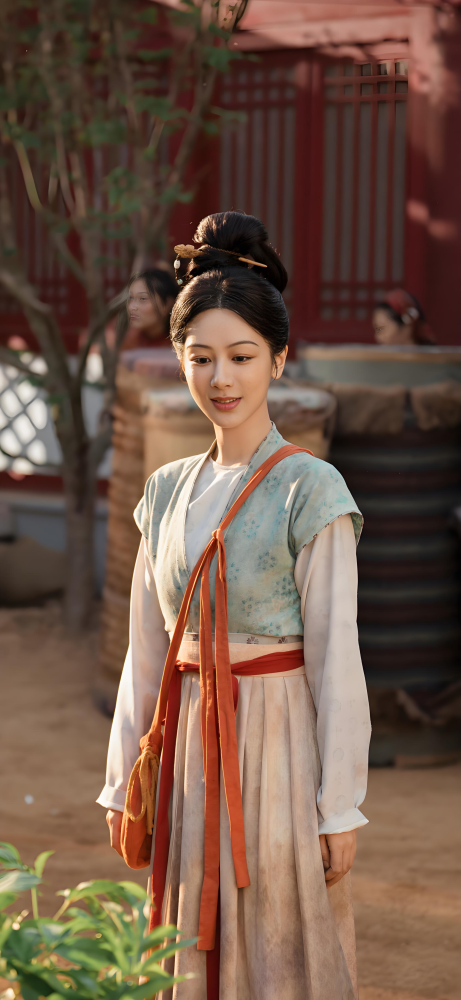 Guo Se Fang Hua Flourished Peony Drama Costume Ancient Chinese Tang Dynasty Folk People Princess Prince Clothing Actress Yang Zi Actor Li Xian Heavy Embroidered and Print High Waist Ruqun Stage Performance Hanfu Classical Dance Hanfu