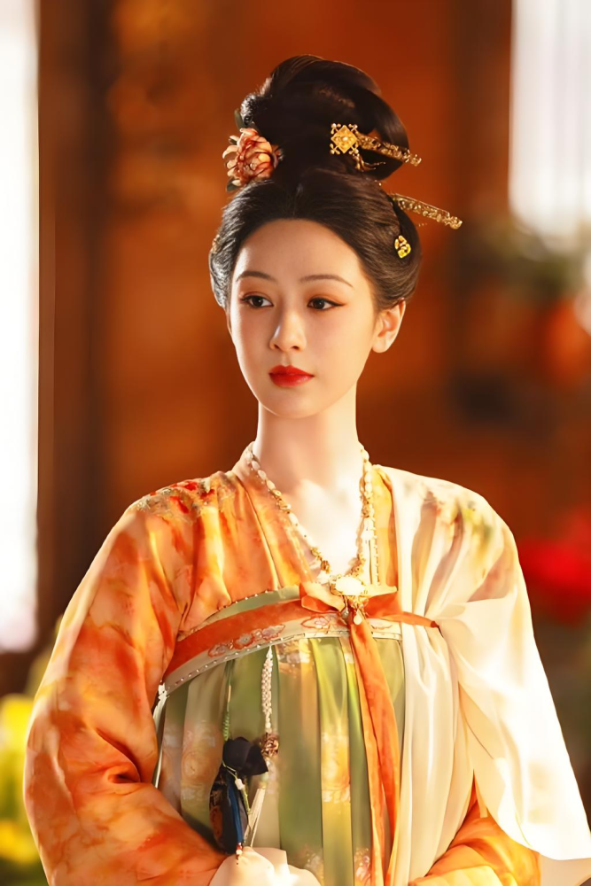 Guo Se Fang Hua Flourished Peony Drama Costume Ancient Chinese Tang Dynasty Folk People Princess Prince Clothing Actress Yang Zi Actor Li Xian Heavy Embroidered and Print High Waist Ruqun Stage Performance Hanfu Classical Dance Hanfu