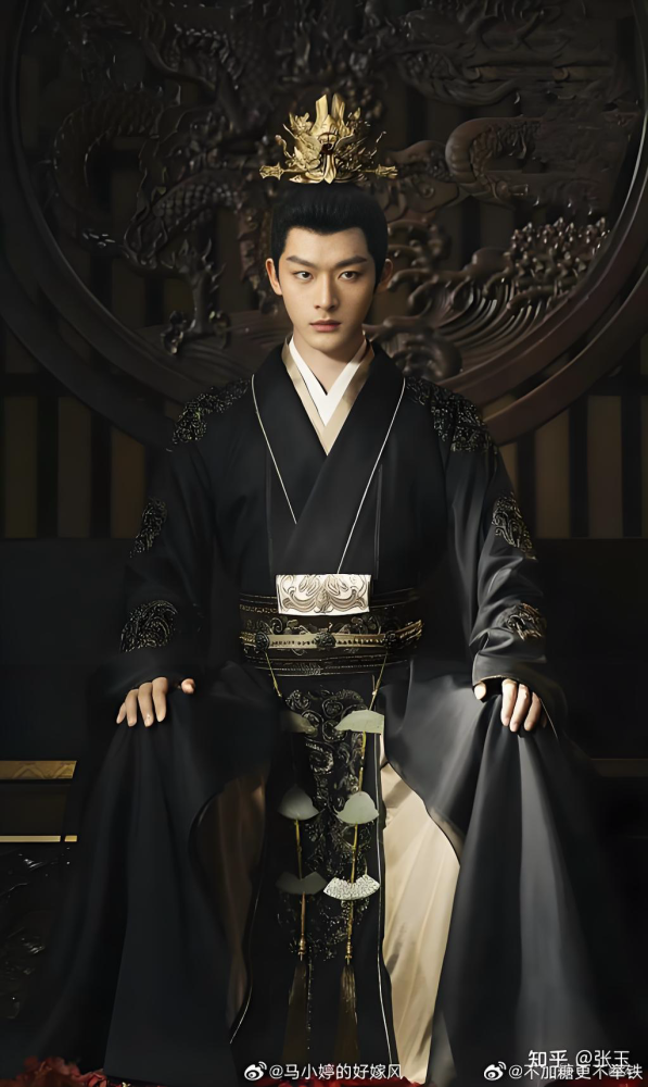 Chang Xiang Si Lost You Forever Hot Drama Costume Male Delicate Emperor Prince Hanfu Ancient Chinese Hanfu Actor Zhang WanYi Tan JianCi Deng Wei  Various Men's Black Red Full Embroidery Hanfu Photography Costume Male Clothing