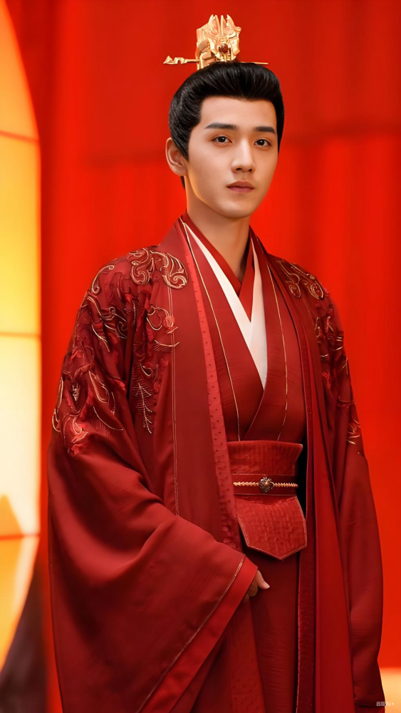 Chang Xiang Si Lost You Forever Hot Drama Costume Male Delicate Emperor Prince Hanfu Ancient Chinese Hanfu Actor Zhang WanYi Tan JianCi Deng Wei  Various Men's Black Red Full Embroidery Hanfu Photography Costume Male Clothing