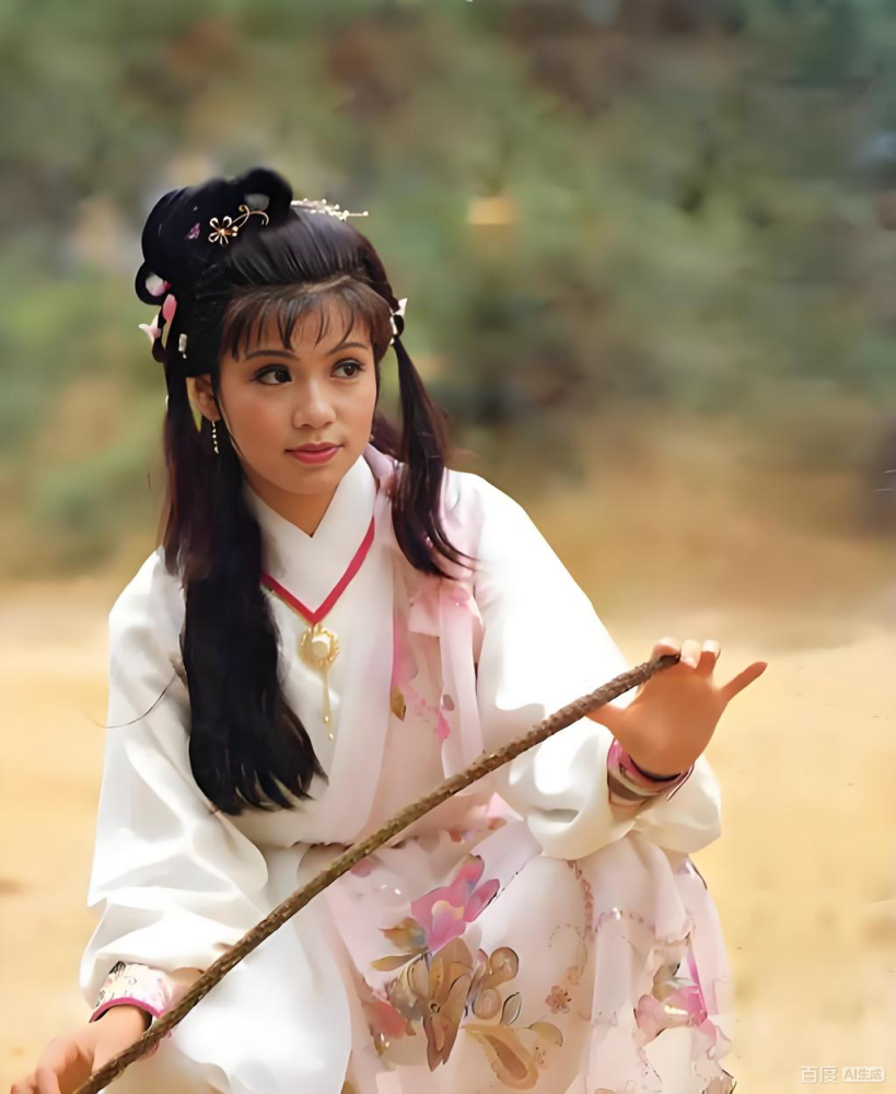 70S 80S Age Classical Movie Drama Costume Hanfu Male Female Famous Roles Huang Rong Chinese Paladin：Sword and Fairy III Classical Martial Arts Drama Jin Yong Various Vintage Costumes Cosplay Stage Performance Hanfu Dance Dress