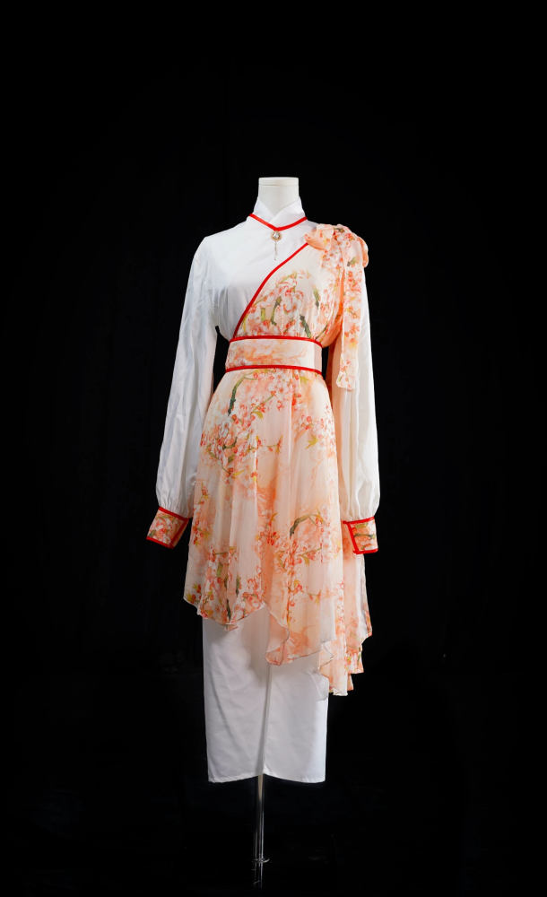 70S 80S Age Classical Movie Drama Costume Hanfu Male Female Famous Roles Huang Rong Chinese Paladin：Sword and Fairy III Classical Martial Arts Drama Jin Yong Various Vintage Costumes Cosplay Stage Performance Hanfu Dance Dress