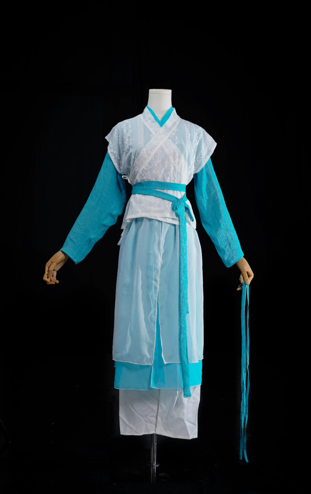 70S 80S Age Classical Movie Drama Costume Hanfu Male Female Famous Roles Huang Rong Chinese Paladin：Sword and Fairy III Classical Martial Arts Drama Jin Yong Various Vintage Costumes Cosplay Stage Performance Hanfu Dance Dress