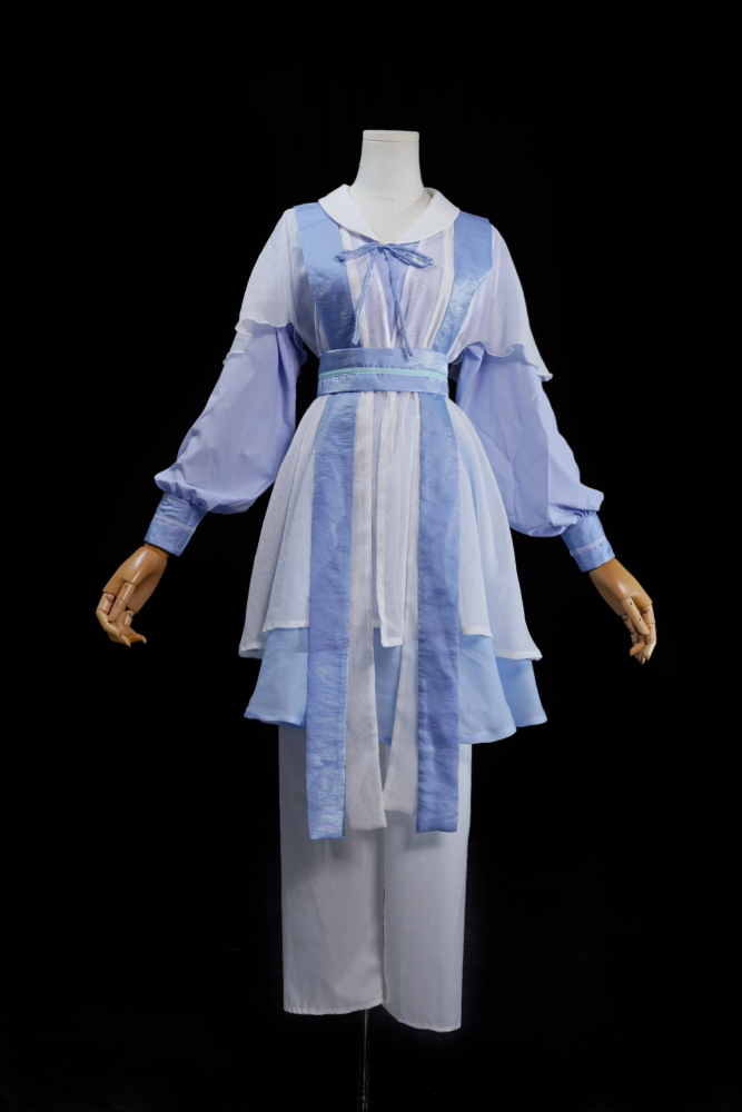 70S 80S Age Classical Movie Drama Costume Hanfu Male Female Famous Roles Huang Rong Chinese Paladin：Sword and Fairy III Classical Martial Arts Drama Jin Yong Various Vintage Costumes Cosplay Stage Performance Hanfu Dance Dress