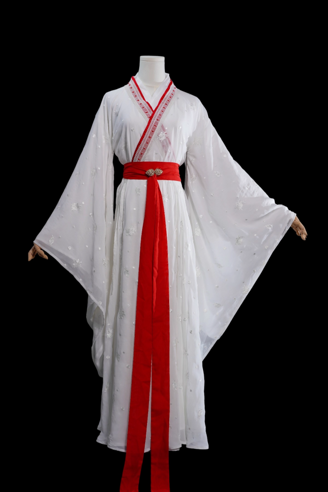70S 80S Age Classical Movie Drama Costume Hanfu Male Female Famous Roles Huang Rong Chinese Paladin：Sword and Fairy III Classical Martial Arts Drama Jin Yong Various Vintage Costumes Cosplay Stage Performance Hanfu Dance Dress
