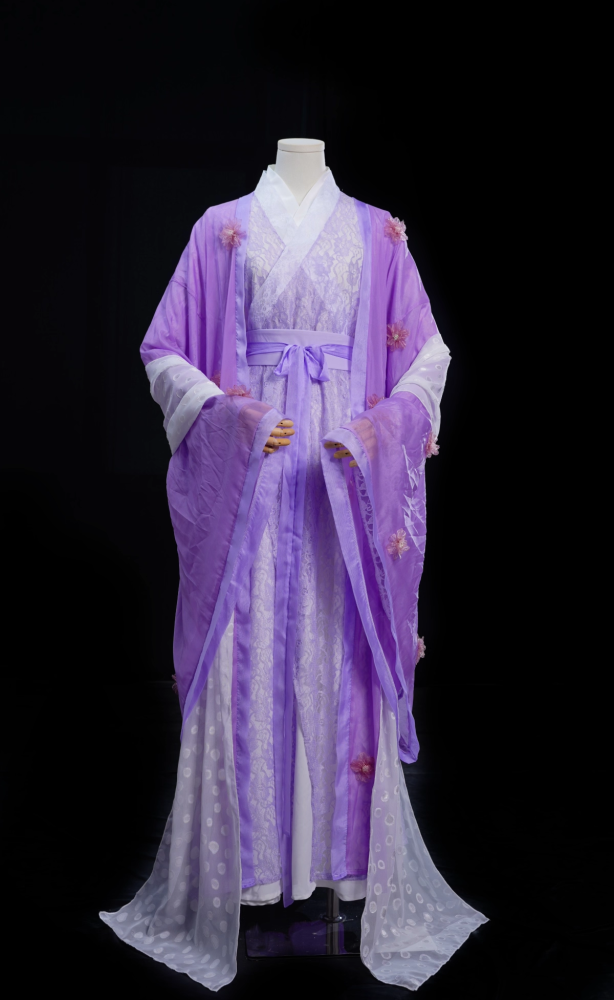 70S 80S Age Classical Movie Drama Costume Hanfu Male Female Famous Roles Huang Rong Chinese Paladin：Sword and Fairy III Classical Martial Arts Drama Jin Yong Various Vintage Costumes Cosplay Stage Performance Hanfu Dance Dress