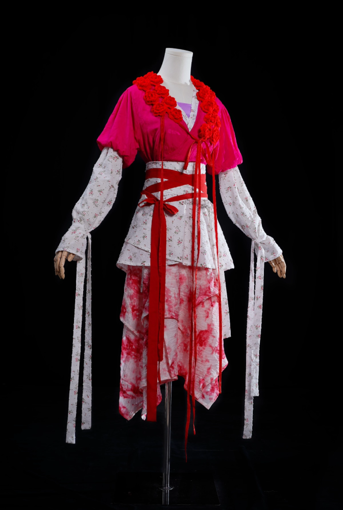 70S 80S Age Classical Movie Drama Costume Hanfu Male Female Famous Roles Huang Rong Chinese Paladin：Sword and Fairy III Classical Martial Arts Drama Jin Yong Various Vintage Costumes Cosplay Stage Performance Hanfu Dance Dress