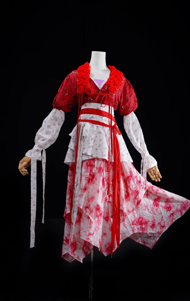 70S 80S Age Classical Movie Drama Costume Hanfu Male Female Famous Roles Huang Rong Chinese Paladin：Sword and Fairy III Classical Martial Arts Drama Jin Yong Various Vintage Costumes Cosplay Stage Performance Hanfu Dance Dress