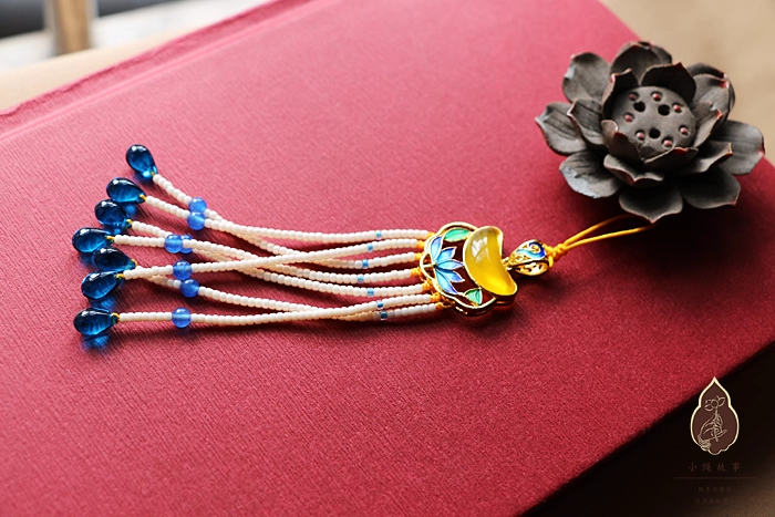 Late Qing Dynasty Drama Yan Xi Palace RuYi's Palace Love Rich People Princess Prince Clothes Hanging Dangles Ya Jin Collar Buckle Vintage Fully Handmade Accessories Jewelry Precious Natural Stones Pearl Beads Agate Delicate Cheongsam Accessories Daily