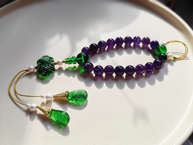 Late Qing Dynasty Drama Yan Xi Palace RuYi's Palace Love Rich People Princess Prince Clothes Hanging Dangles Ya Jin Collar Buckle Vintage Fully Handmade Accessories Jewelry Precious Natural Stones Pearl Beads Agate Delicate Cheongsam Accessories Daily