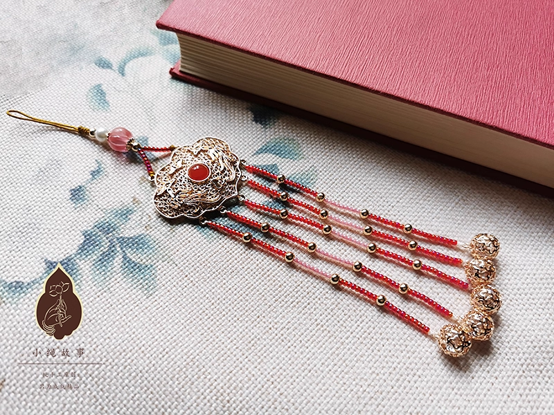Late Qing Dynasty Drama Yan Xi Palace RuYi's Palace Love Rich People Princess Prince Clothes Hanging Dangles Ya Jin Collar Buckle Vintage Fully Handmade Accessories Jewelry Precious Natural Stones Pearl Beads Agate Delicate Cheongsam Accessories Daily