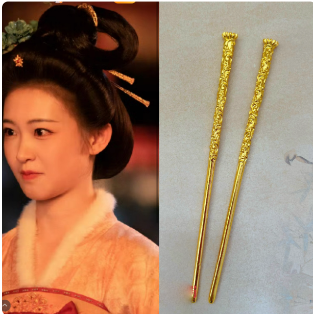 Guo Se Fang Hua Flourished Peony Drama Hanfu Accessory Hair Jewelry Set Flower Hair Tiara Hair Stick Combs Earrings Full Set of Hair Piece for Drama  Accessory Set NO WIGS