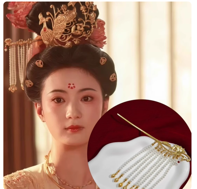 Guo Se Fang Hua Flourished Peony Drama Hanfu Accessory Hair Jewelry Set Flower Hair Tiara Hair Stick Combs Earrings Full Set of Hair Piece for Drama
